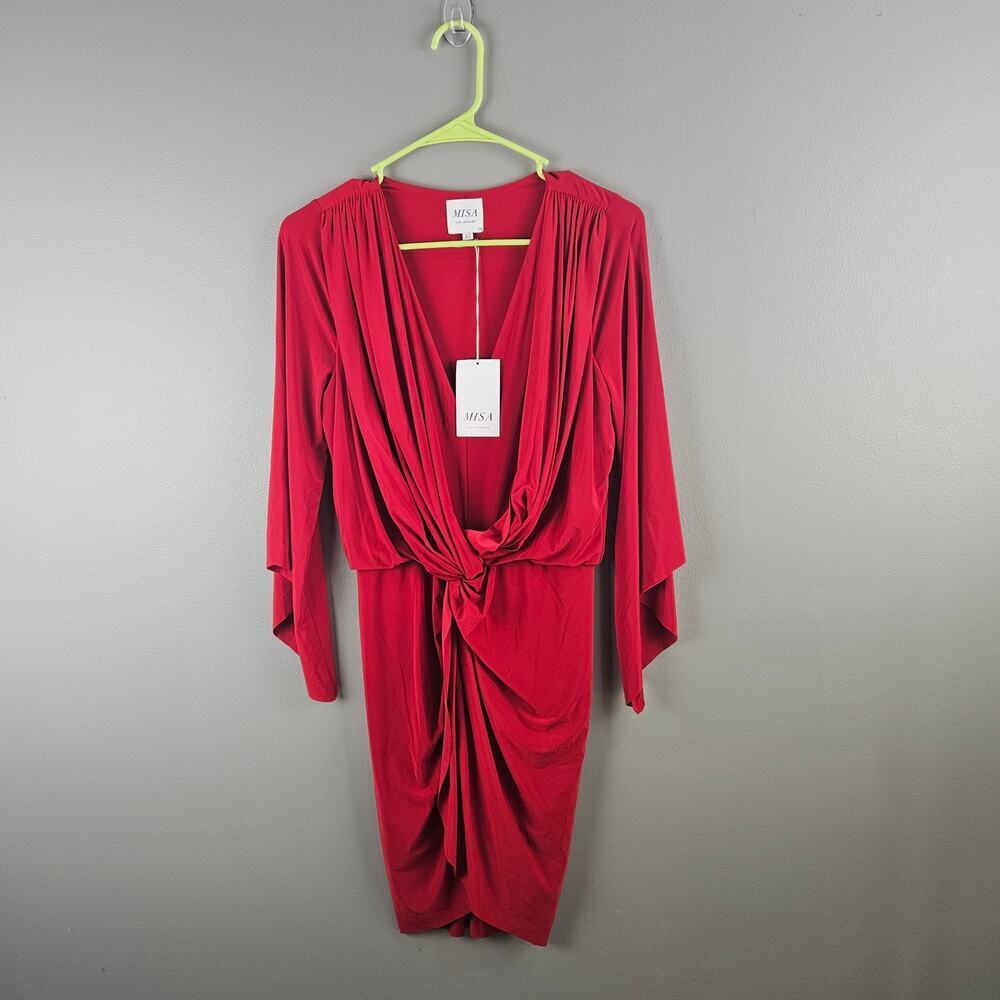 Misa Los Angeles Women's Dresses Teget Draped Cocktail Dress Size XS